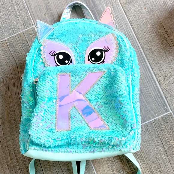 justice blue owl backpack